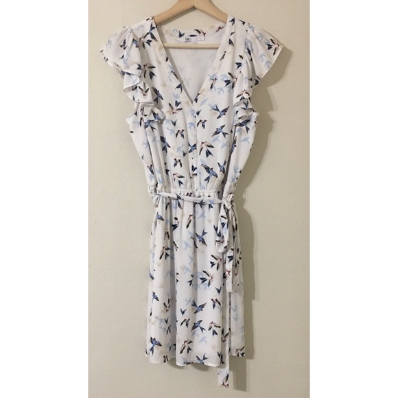 DR2 by Daniel Rainn Patterned Ruffle V-neck Dress - Picture 4 of 8